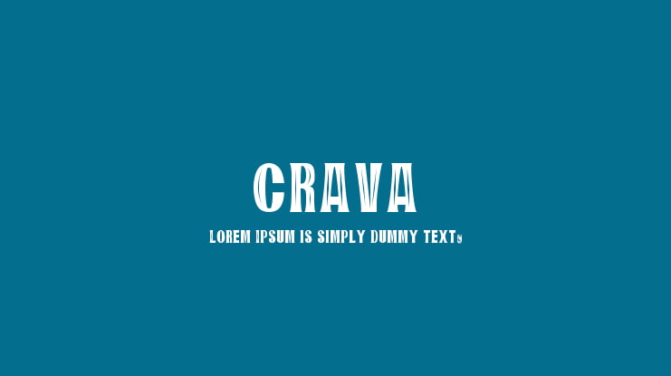 CRAVA Font
