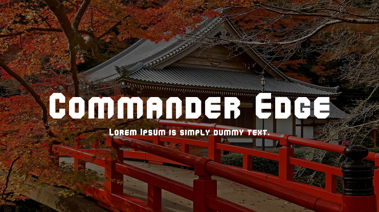 Commander Edge Font