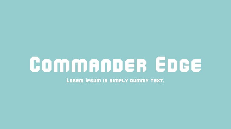 Commander Edge Font