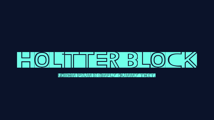 Holitter Block Font