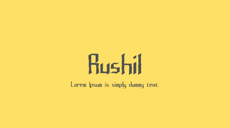 Rushil Font