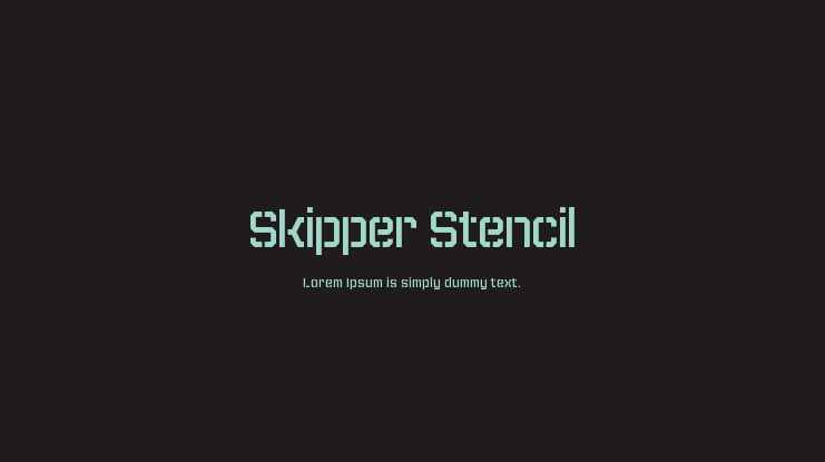 Skipper Stencil Font