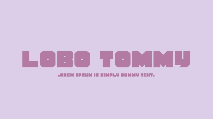 Lobo Tommy Font Family