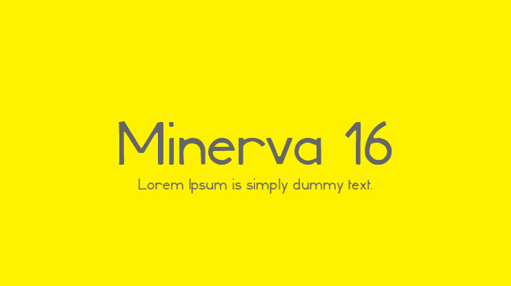 Minerva 16 Font Family