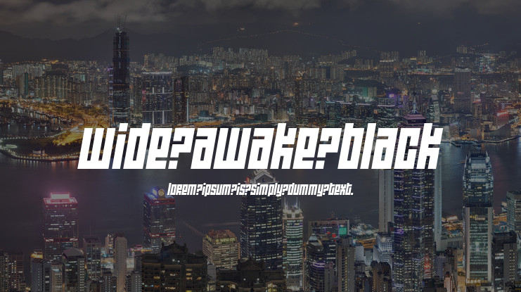 Wide awake Black Font Family