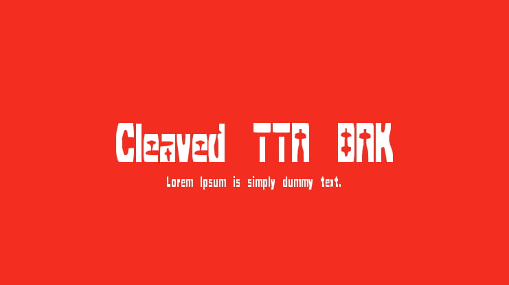 Cleaved TTR BRK Font