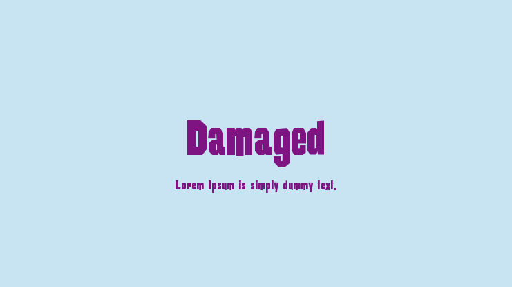 Damaged Font