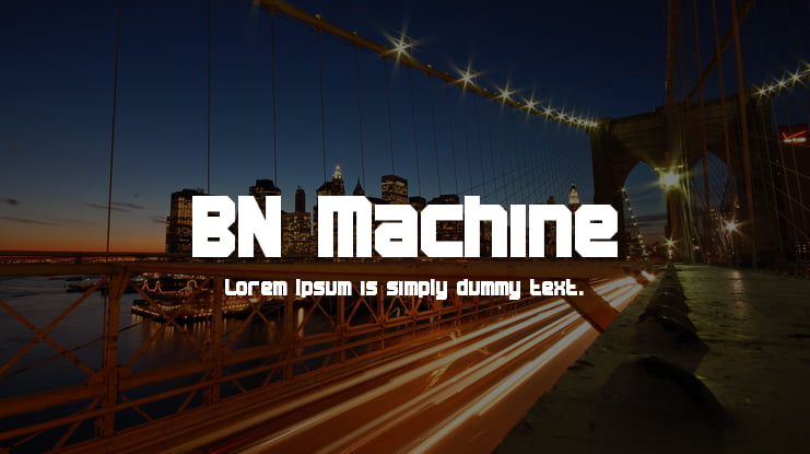 BN Machine Font