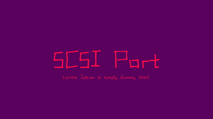 SCSI Port Font