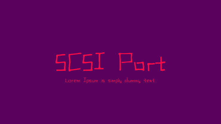 SCSI Port Font