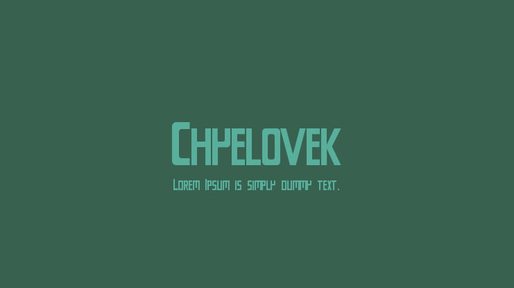 Chyelovek Font