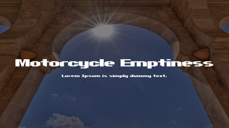 Motorcycle Emptiness Font