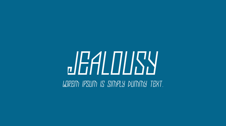 Jealousy Font