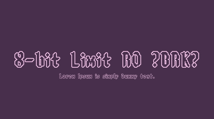 8-bit Limit RO (BRK) Font