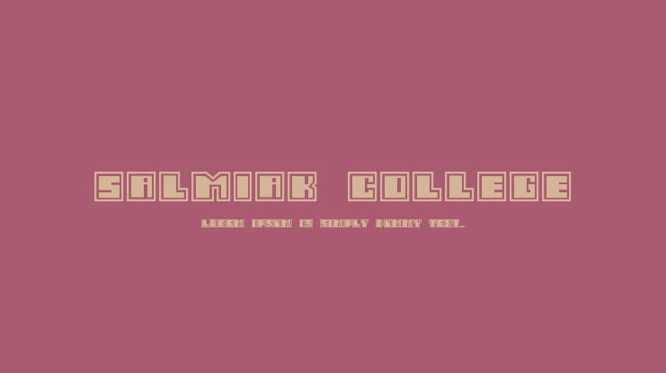 Salmiak College Font