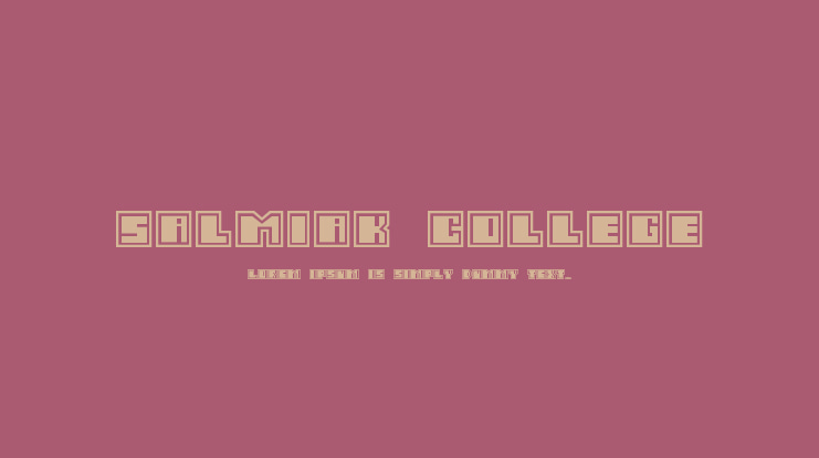 Salmiak College Font