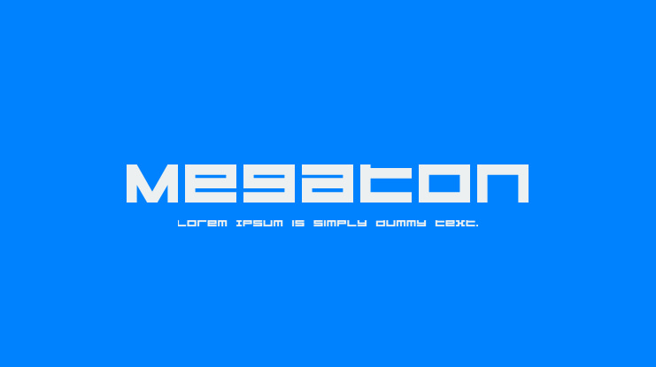 Megaton Font