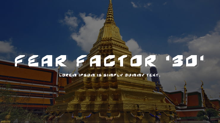 Fear Factor '3D' Font Family