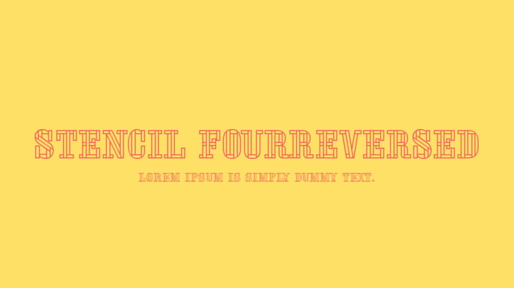 Stencil FourReversed Font Family