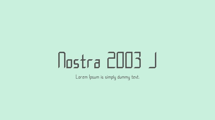 Nostra 2003 J Font
