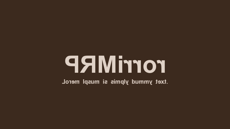 PRMirror Font