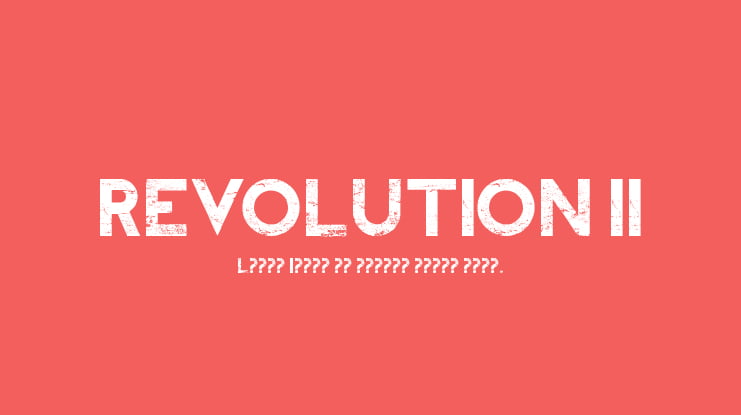 REVOLUTION II Font