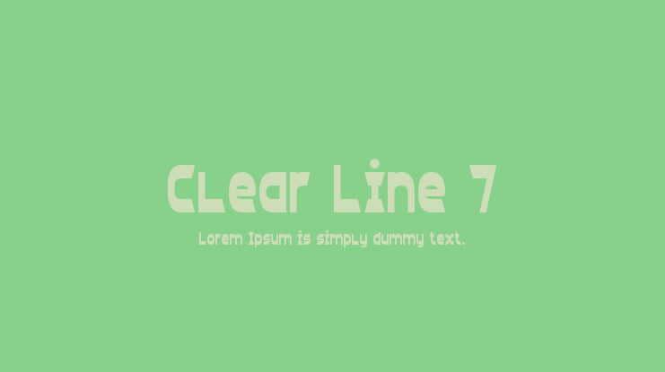 Clear Line 7 Font