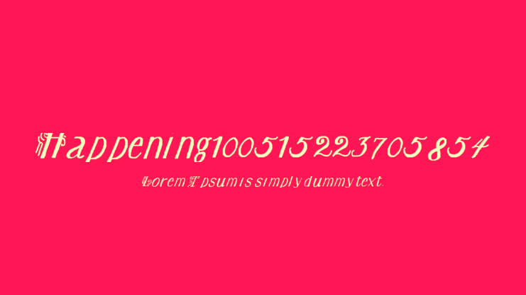 Happening100515223705854 Font
