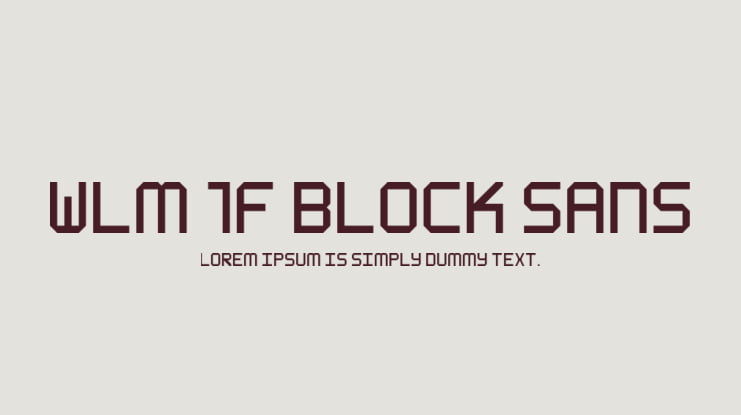 WLM 1F Block Sans Font