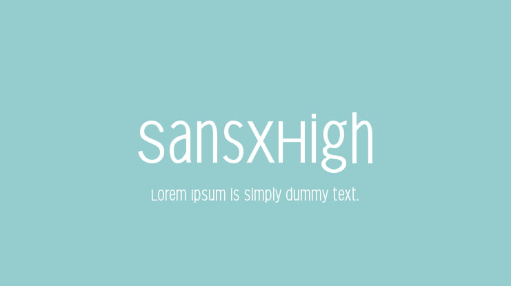 SansXHigh Font