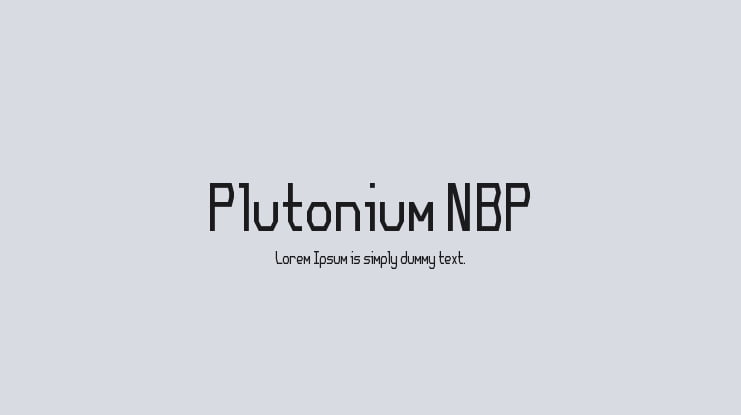 Plutonium NBP Font