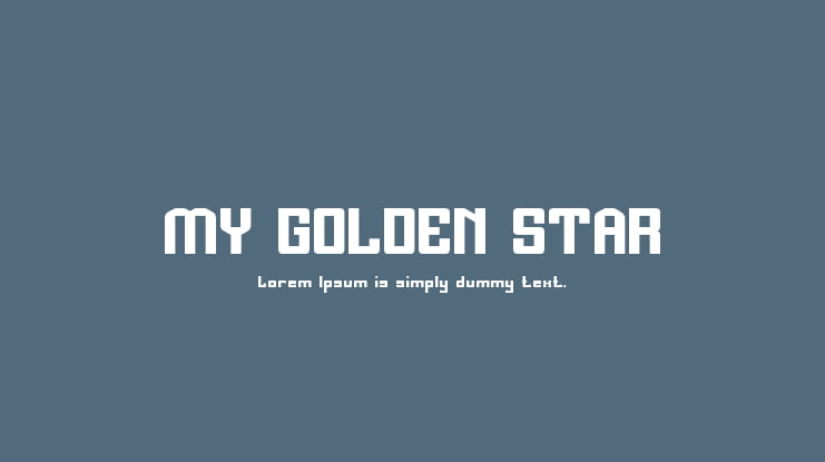 MY GOLDEN STAR Font