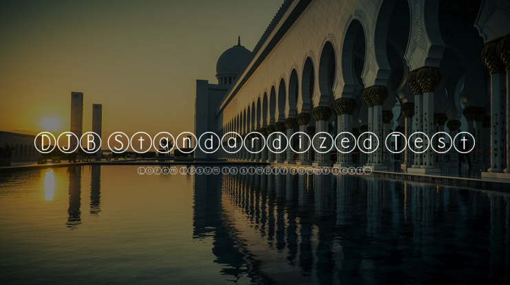 DJB Standardized Test Font