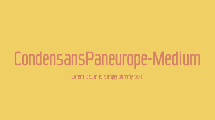 CondensansPaneurope-Medium Font Family