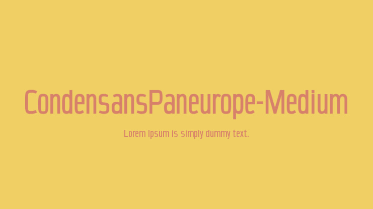 CondensansPaneurope-Medium Font Family