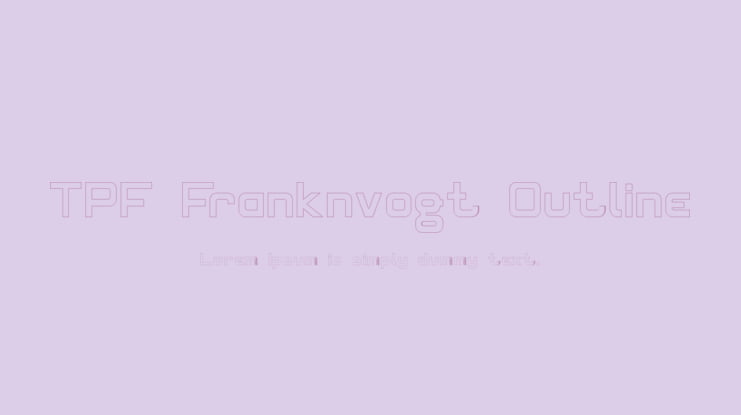 TPF Franknvogt Outline Font
