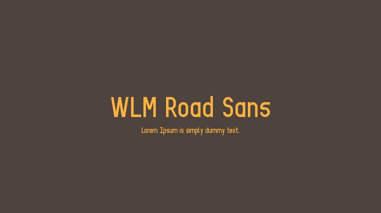 WLM Road Sans Font