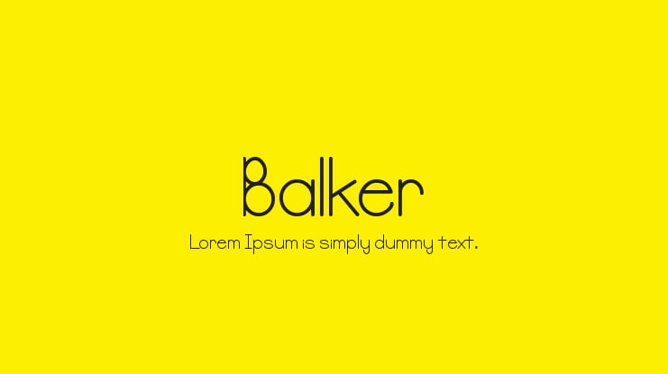 Balker Font