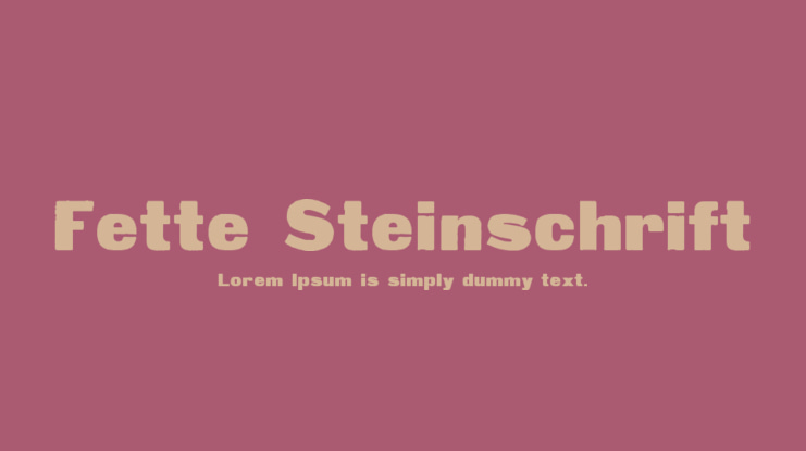 Fette Steinschrift Font