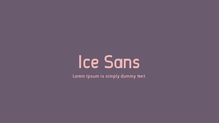 Ice Sans Font Family