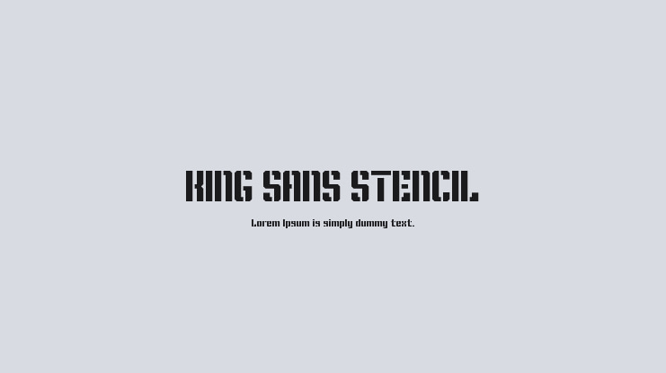 KING SANS STENCIL Font