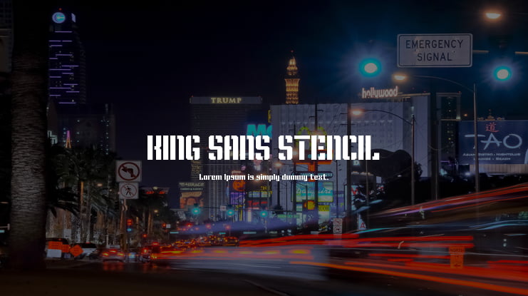 KING SANS STENCIL Font