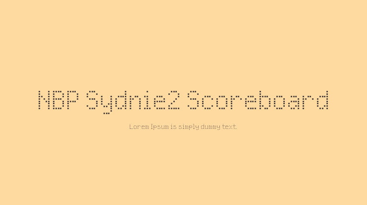 NBP Sydnie2 Scoreboard Font