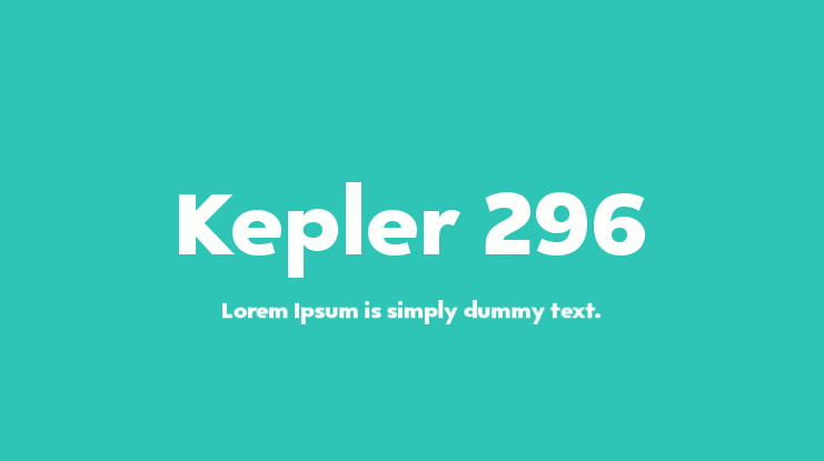 Kepler 296 Font