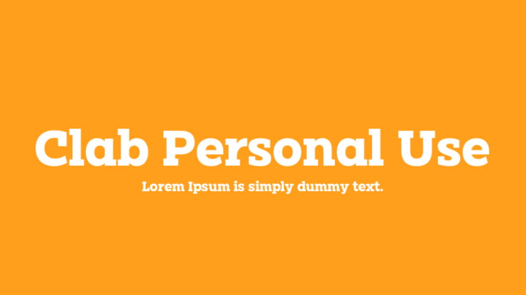 Clab Personal Use Font Family