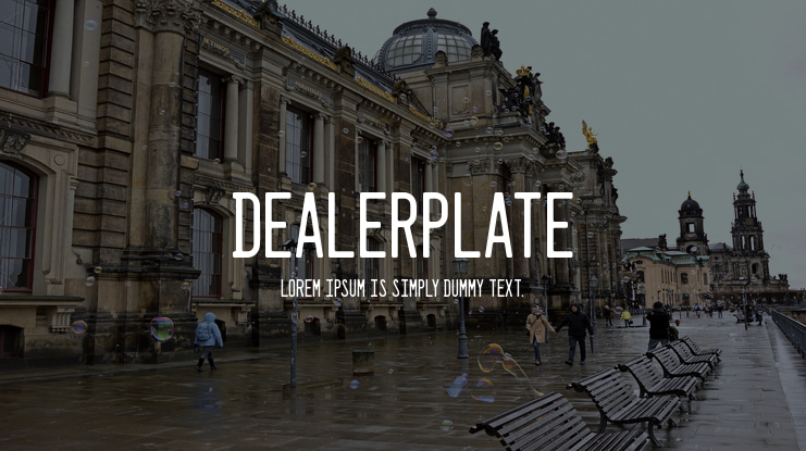 Dealerplate Font