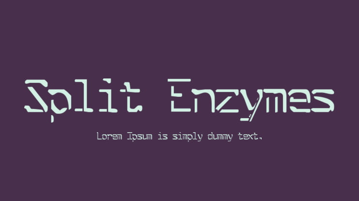 Split Enzymes Font