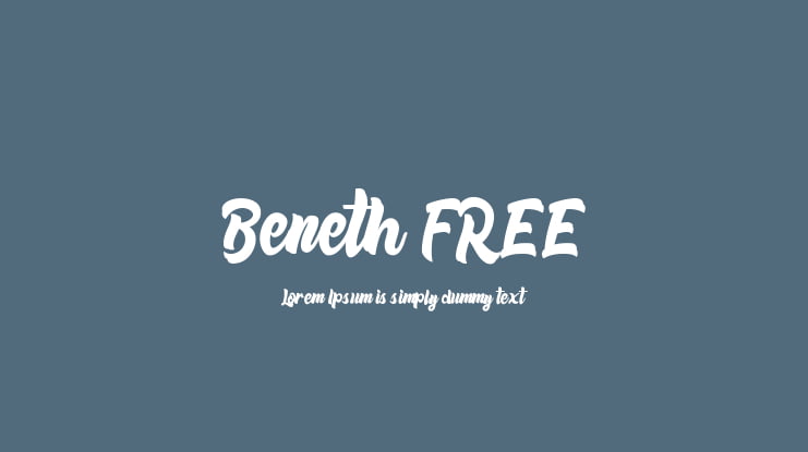 Beneth FREE Font