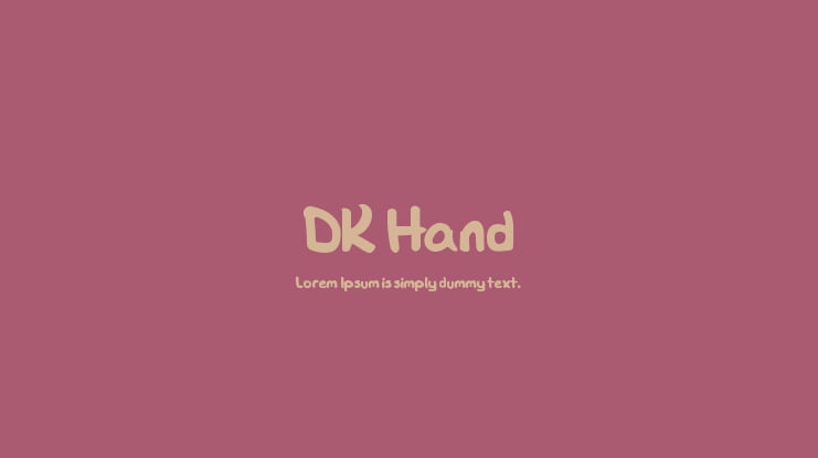 DK Hand Font