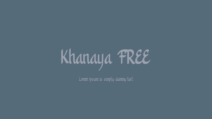 Khanaya FREE Font